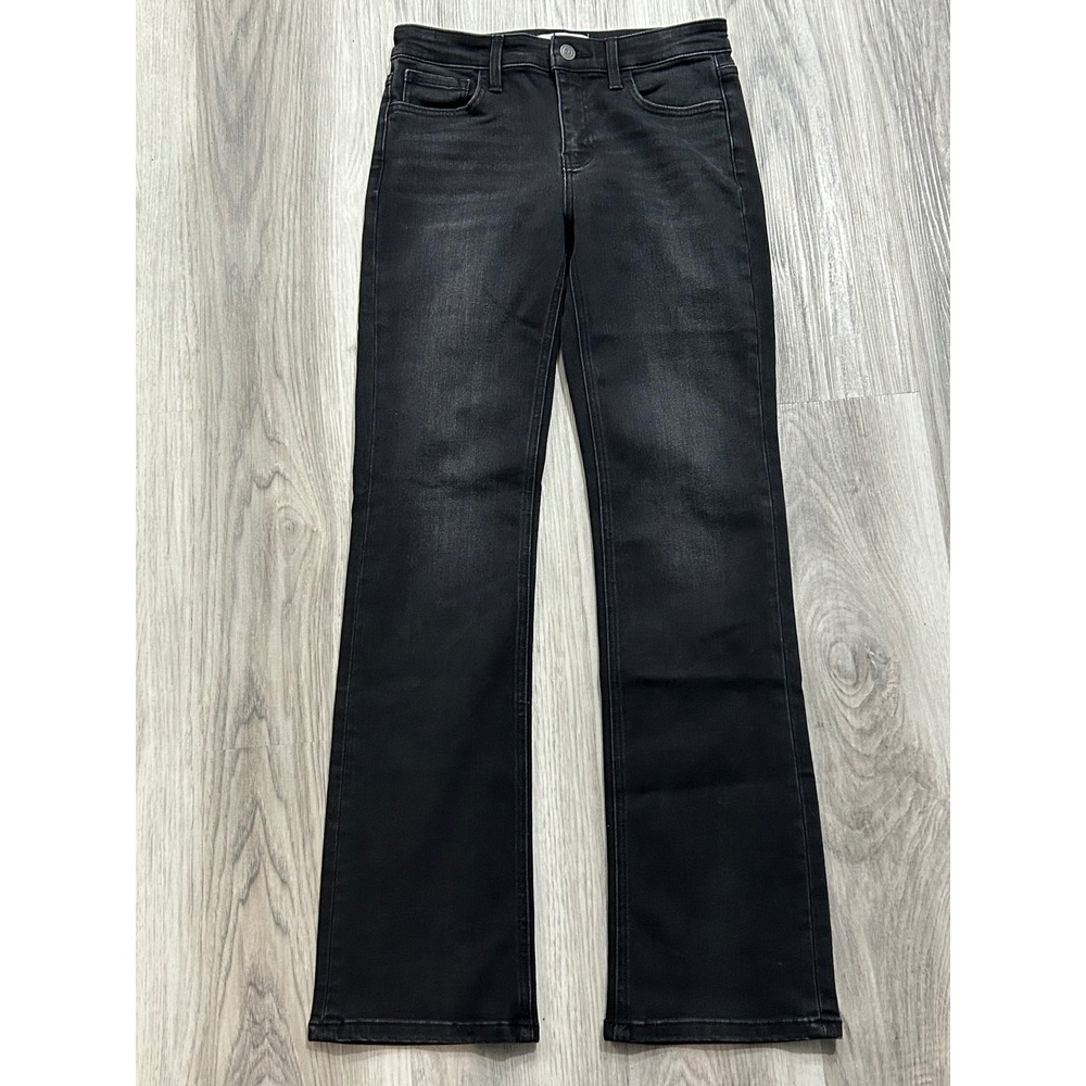 Dailylook Womens Bootcut Jeans Faded Black Stretch Denim Size 37 flare high rise